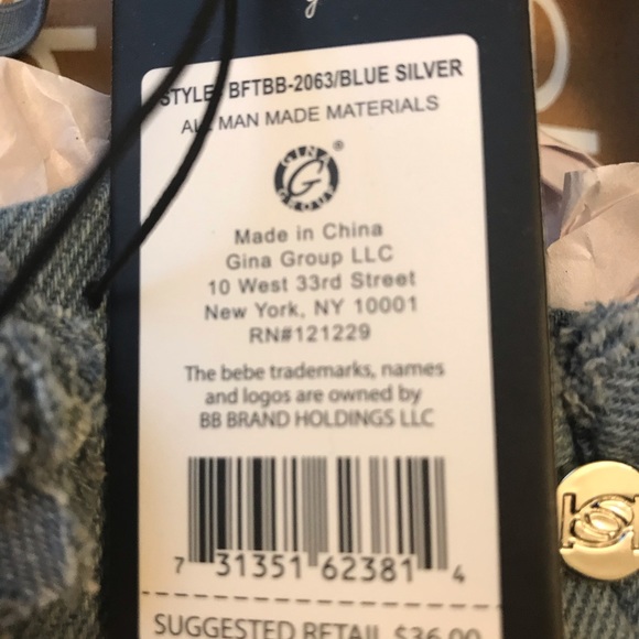 Bebe Girls infant Toddler Denim Slip on Shoes - Picture 5 of 6